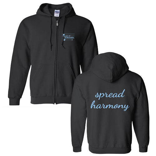 Gildan Full Zip Hooded Sweatshirt -- Black