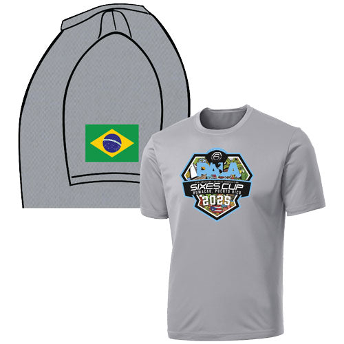BRASIL Performance Tee -- ADULT Silver