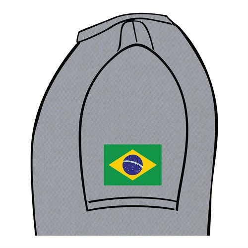 BRASIL Performance Tee -- ADULT Silver