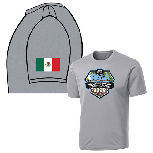 MEXICO Performance Tee -- ADULT Silver