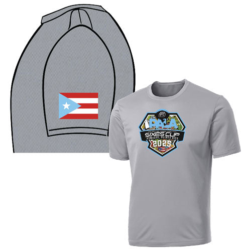 PUERTO RICO Performance Tee -- ADULT Silver