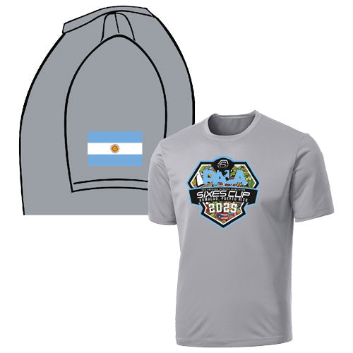 ARGENTINA Performance Tee -- ADULT Silver