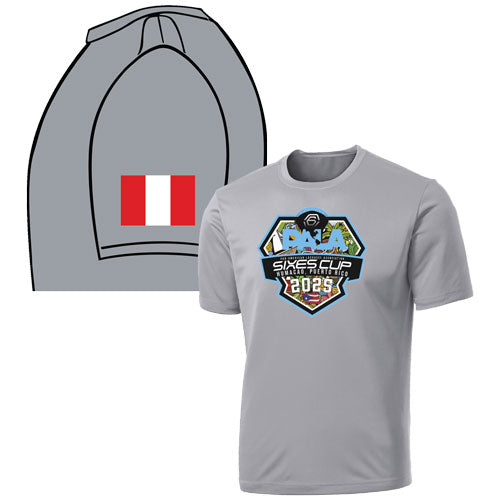 PERU Performance Tee -- ADULT Silver