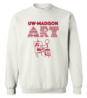 Gildan Heavy Blend Crew Neck White Sweatshirt