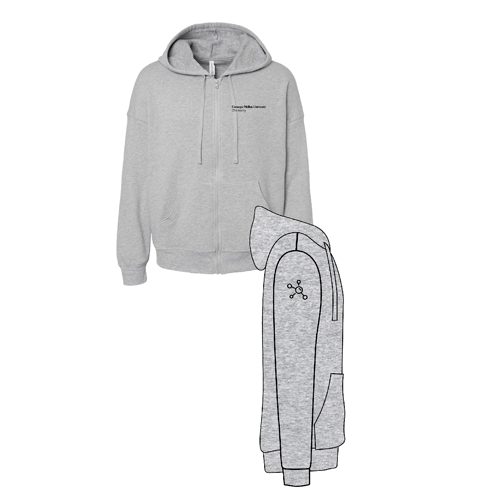 Bella+ Canvas Unisex Sponge Fleece Dtm Full-Zip Hooded Sweatshirt -- Athletic Heather