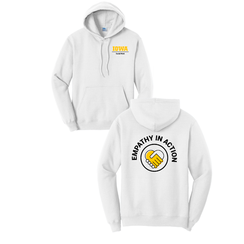 Port and Company Core Fleece Pullover Hooded Sweatshirt -- White