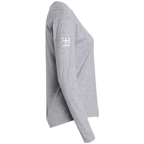 Next Level Women's Cotton Relaxed Long Sleeve T-Shirt -- Heather Grey