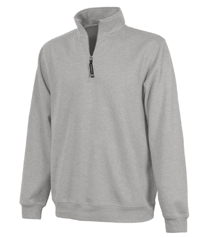 Charles River Crosswind Quarter Zip Sweatshirt -- Oxford Heather