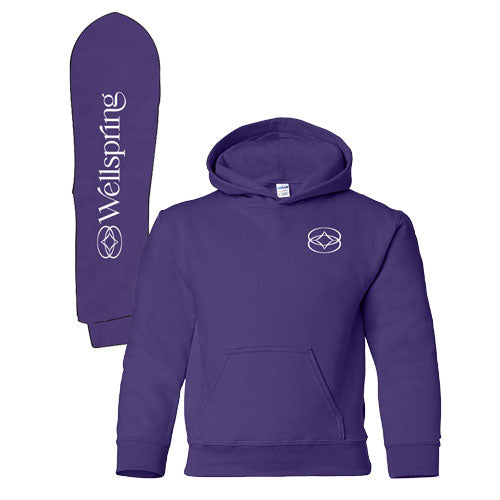 Gildan Heavy Blend Youth Hooded Sweatshirt -- Purple