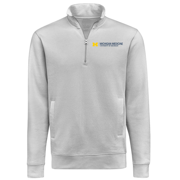 Unisex Heavyweight Quarter Zip  -- White