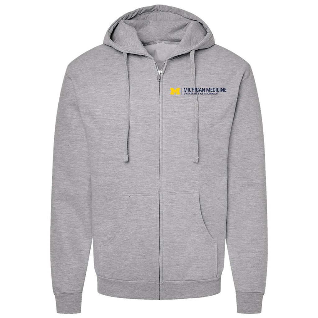 Unisex Full Zip Hooded Sweatshirt -- Athletic Heather