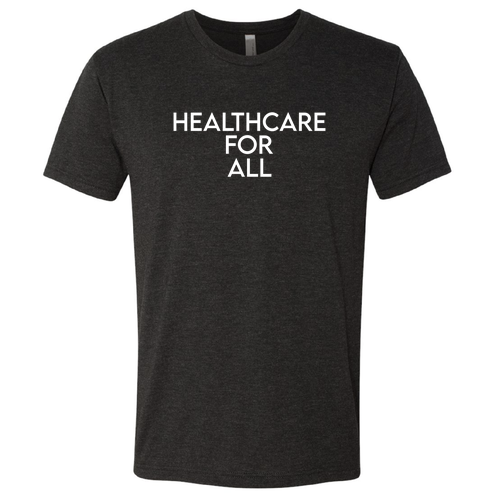 Mens/Unisex Next Level Soft Fitted Triblend Tee -- Vintage Black, Healthcare for All