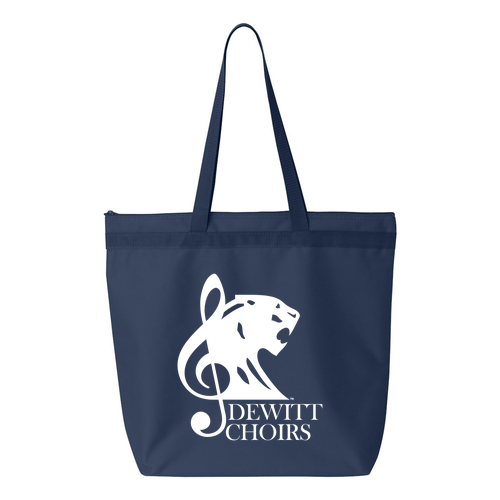 Liberty Bags Large Tote with Zipper -- Navy