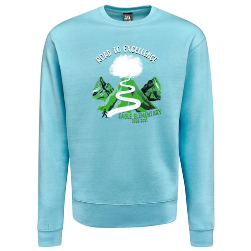 Adult J. America BTB Fleece Crew -- Sky