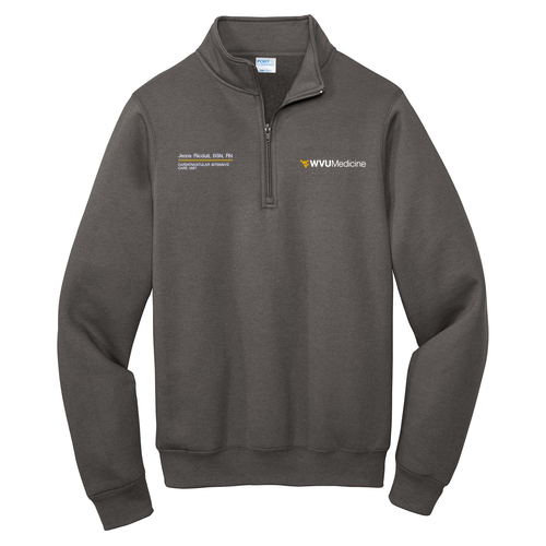 Port and Company Core Fleece Quarter-Zip Pullover Sweatshirt -- Charcoal