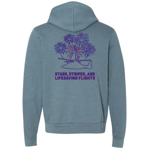 Mens/Unisex Bella Canvas Soft Sponge Fleece Hoodie -- Steel Blue