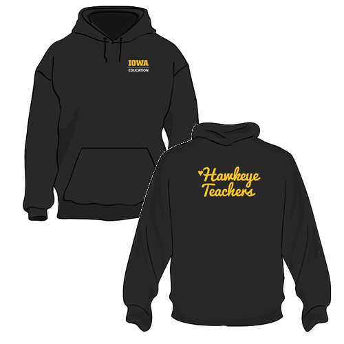 Hawkeye Teacher District V.I.T. Heavyweight Fleece Hoodie -- Black
