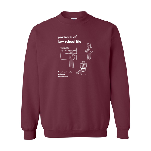 Portraits Of Law School Crewneck Sweatshirt -- Maroon