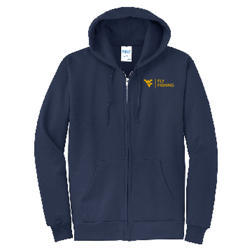 Port and Company Classic Full Zip Hooded Sweatshirt -- Navy