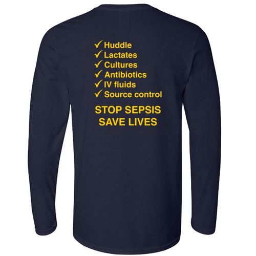 Gildan Softstyle Fitted Longsleeve T Shirt -- Navy, Could This Be Sepsis