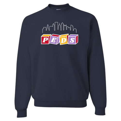 Jerzees 8 Oz., 50/50 Nublend Fleece Crew -- Navy