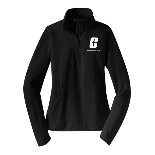 Sport Tek Ladies Sport Wick Stretch Half Zip Pullover -- Black