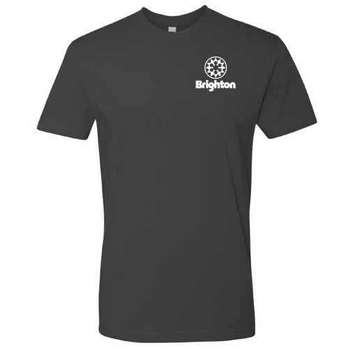 Brighton Logo 2 White Ink -- Short Sleeve Heavy Metal