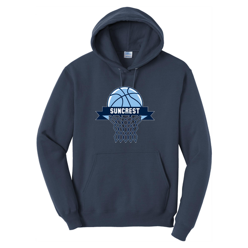 Port and Company Core Fleece Pullover Hooded Sweatshirt -- Navy