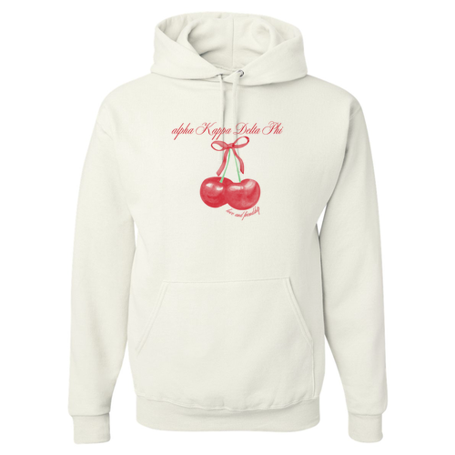 Jerzees 8 oz 50/50 Nublend Adult Hooded Sweatshirt -- Cherry Design