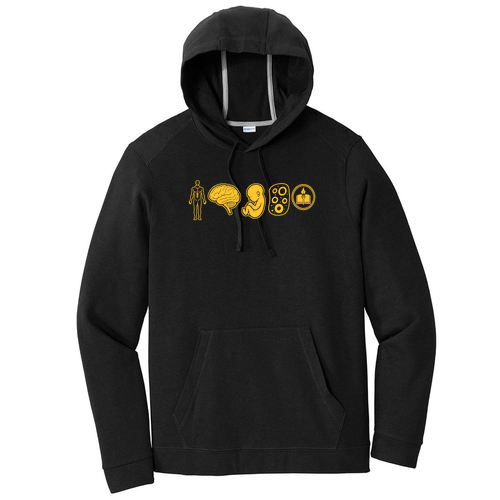 Sport-Tek PosiCharge Tri-Blend Wicking Fleece Hooded Pullover -- Black Triad Solid