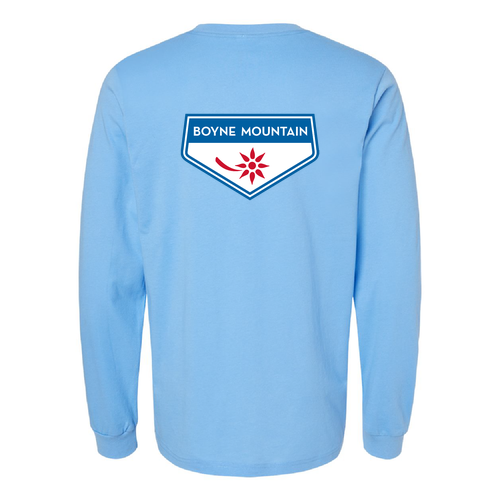 Boyne Mountain Logo 2 Full Color -- Long Sleeve Carolina Blue