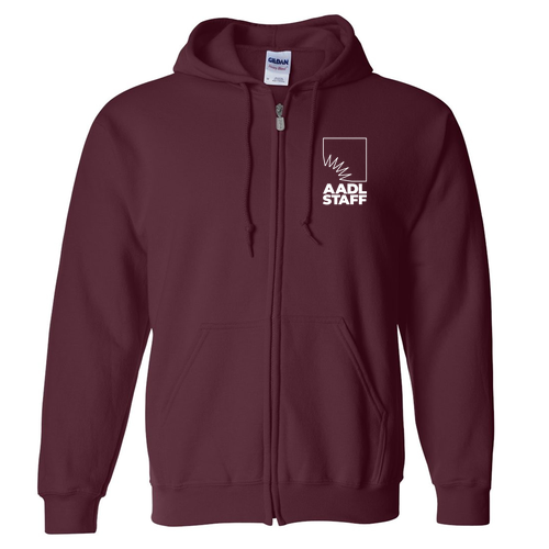 Regular Gildan Full Zip Hooded Sweatshirt -- Maroon