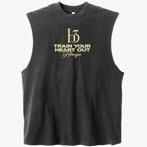 Year 3 TRAIN YOUR HEART OUT Unisex Tank -- Vintage Black