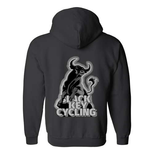 Gildan Full Zip Hooded Sweatshirt -- Black