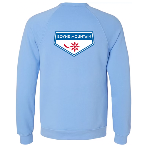 Boyne Mountain Logo 2 Full Color -- Crewneck Sweatshirt Carolina Blue