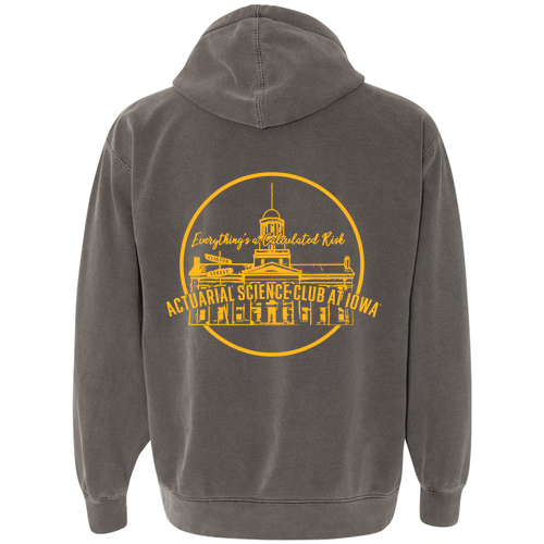 Comfort Colors Garment Dyed Hooded Pullover Sweatshirt -- Pepper