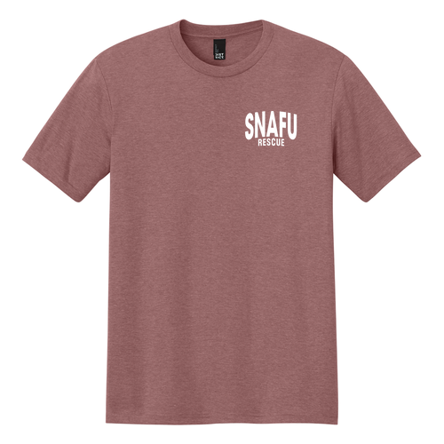 Left Chest District Made Unisex Perfect Tri Crew Tee -- Blush Frost
