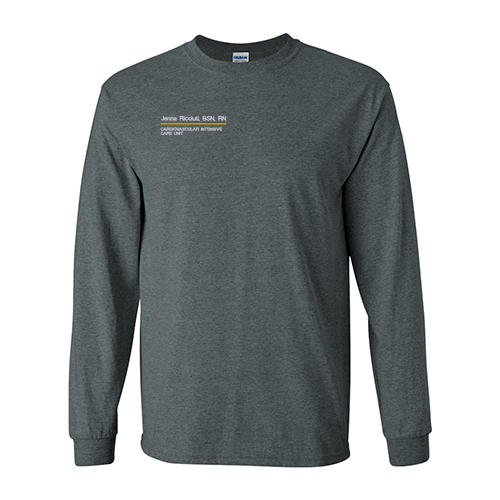 Gildan Ultra Cotton Longsleeve Basic T-Shirt -- Dark Heather