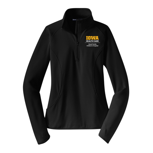 Sport Tek Ladies Sport Wick Stretch Half Zip Pullover -- Black