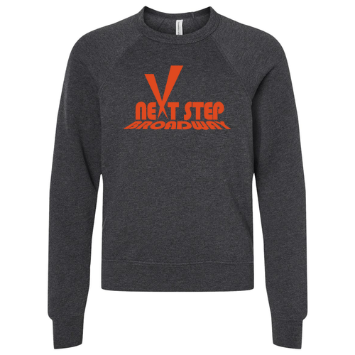 Bella Canvas Youth Sponge Fleece Raglan Sweatshirt -- Dark Grey Heather