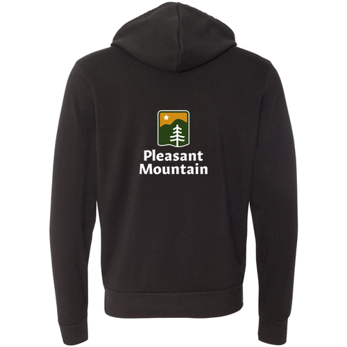 Pleasant Mountain Logo 2 Full color -- Pullover Hooded Sweatshirt Black