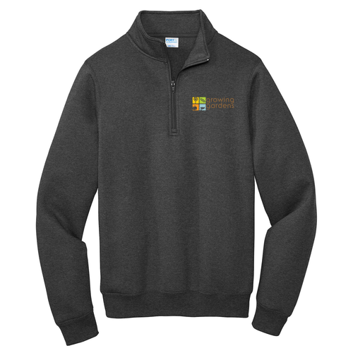 Port and Company Core Fleece Quarter-Zip Pullover Sweatshirt -- Dark Heather Grey