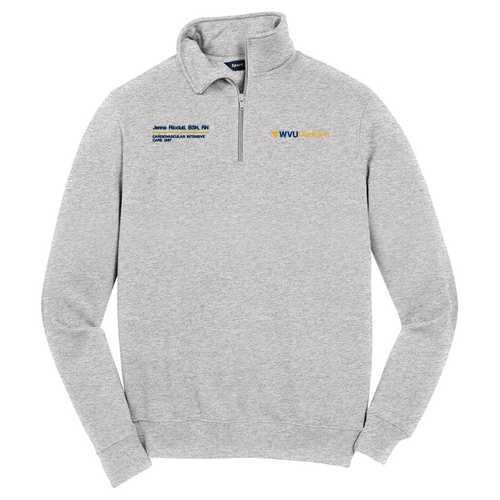 Embroidered Sport Tek Quarter Zip Sweatshirt -- Athletic Heather