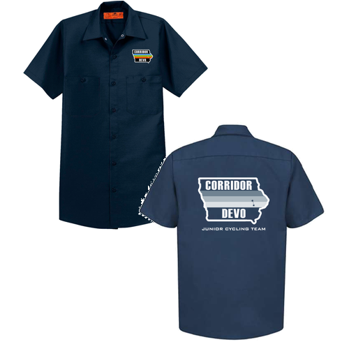 Red Kap Industrial Short Sleeve Work Shirt -- Navy