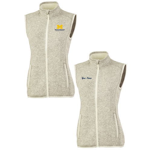 Ladies Charles River Pacific Heathered Vest -- Oatmeal Heather