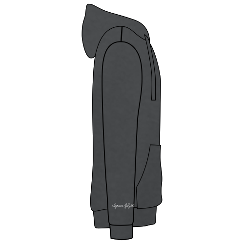 Independent Trading Hooded Sweatshirt -- Charcoal (Embroidered Logo)