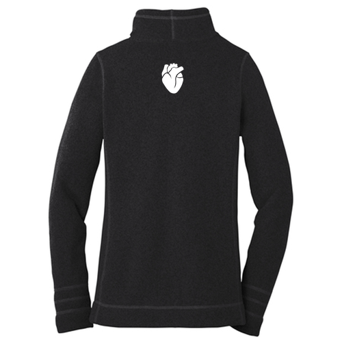 Cardiology North Face Ladies Sweater Fleece Jacket -- TNF Black Heather