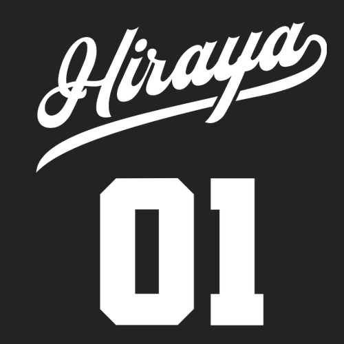 Hiraya 1 Year Baseball Jersey-- Black / White