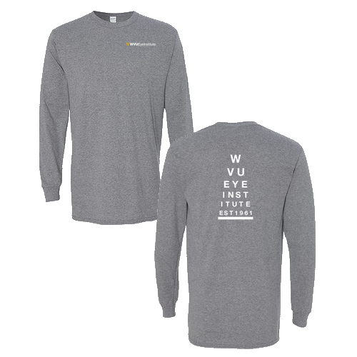 Screen Printed Gildan Heavy Cotton Longsleeve Basic T-Shirt -- Graphite Heather