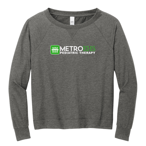 District Featherweight French Terry Long Sleeve Crewneck -- Washed Coal